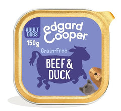 Edgard&cooper dog e adult beef duck 150 g