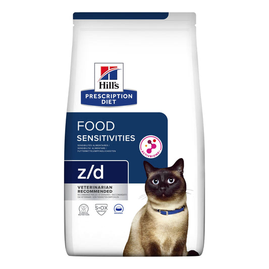 Prescription diet feline food sensitivities z/d 1,5 kg