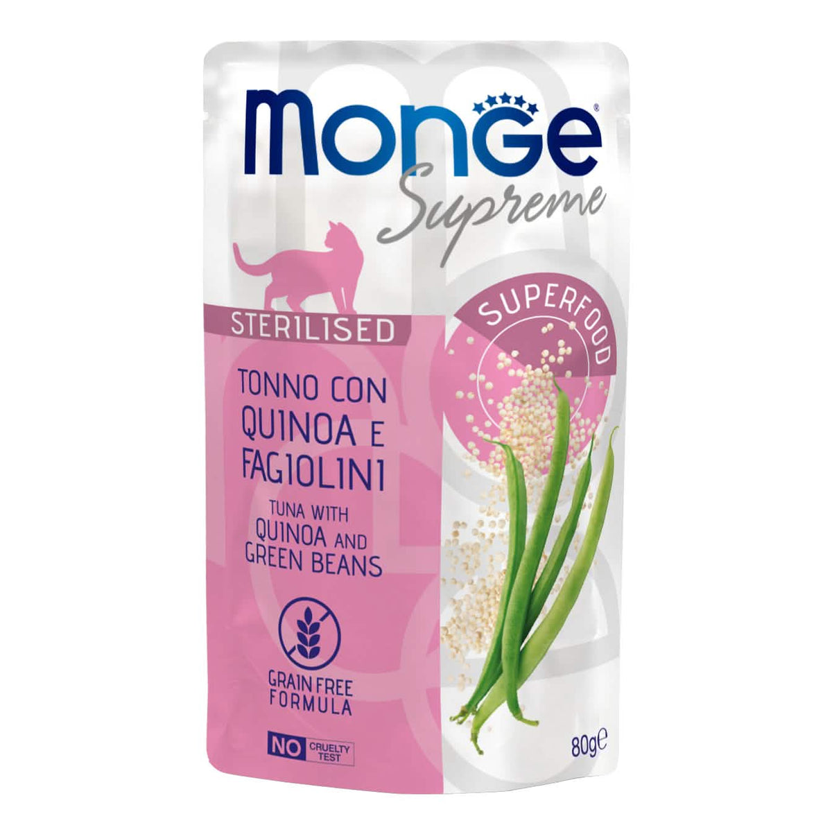 Monge buste supreme sterilised tonno quinoa fagiolini 80 g