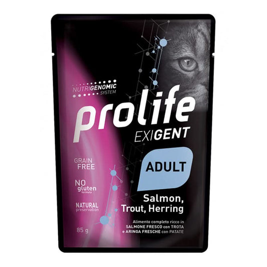 Prolife cat exigent adult salmon/trout & herring 85 g