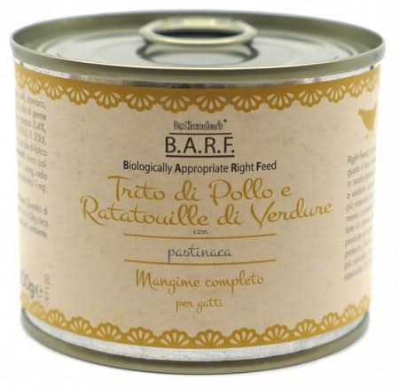Barf mangime completo per gatto trito di pollo 200 g