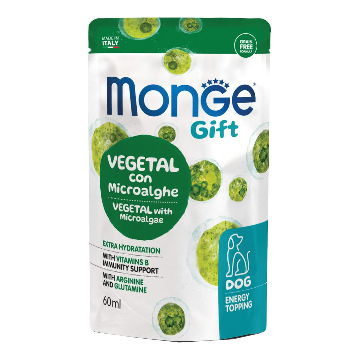 Monge dog energy topping gift vegetal con microalghe 60 ml