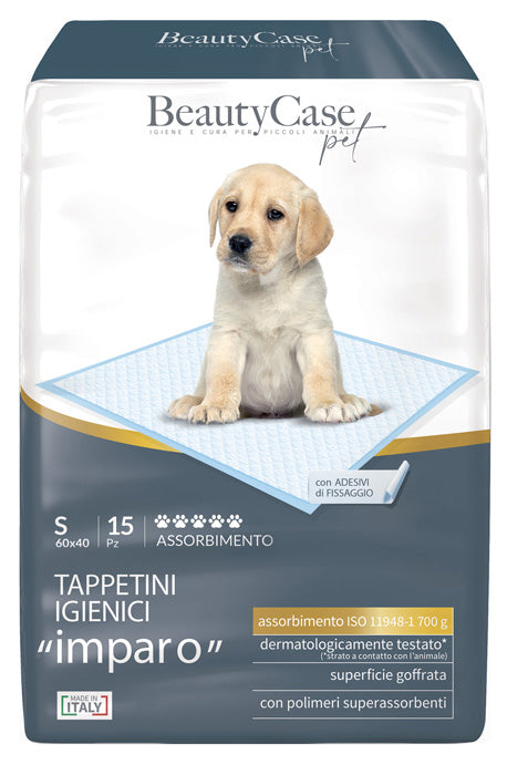 Beautycase pet tappetini imparo 5 zampine 60x40 cm busta 15 pezzi - Scodinzolando