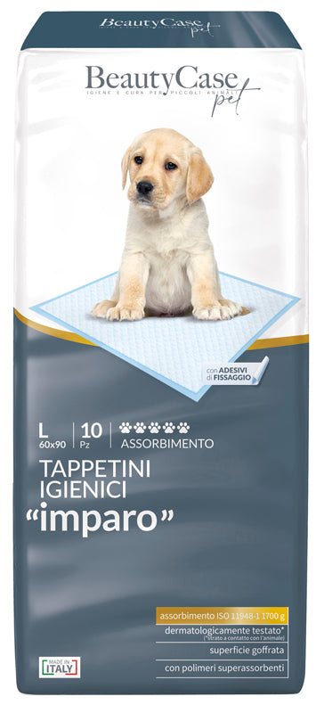 Beautycase pet tappetini imparo 5 zampine 60x90 cm busta 10 pezzi - Scodinzolando