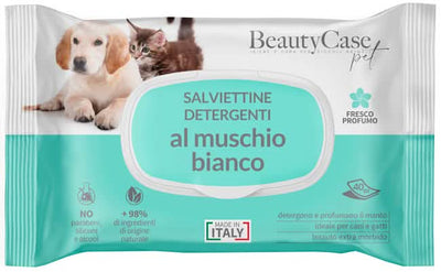 Beautycase pet salviettine detergenti al muschio bianco flow pack 40 pezzi