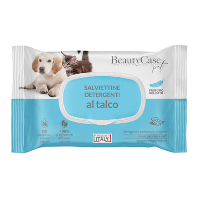 Beautycase pet salviettine detergenti al talco flow pack 40 pezzi - Scodinzolando