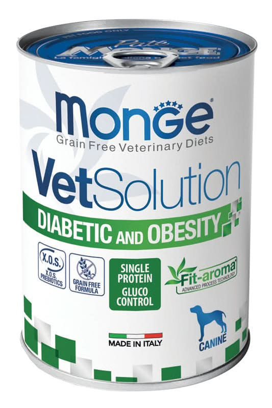 Monge VetSolution Cane Diabetic Obesity Umido 400g | Diabete Sovrappeso