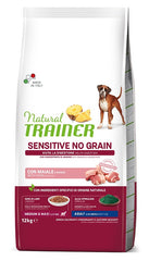 Natural trainer dog sensitive medium/maxi maiale 12 kg no grain