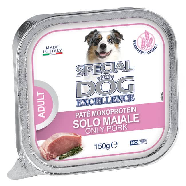 Special dog 100% maiale pate' monoproteico vaschetta 150 g
