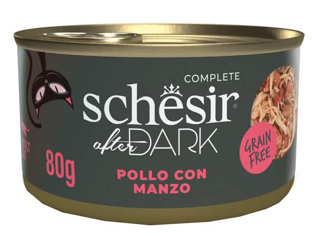 Schesir cat after dark pollo con manzo 80 g