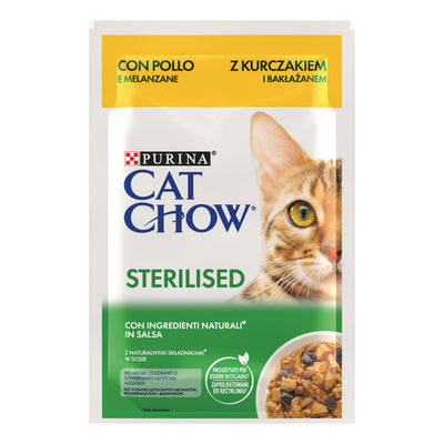 Cat chow sterilised pollo e melanzane 85 g