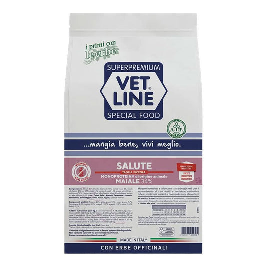 Vet line salute maiale taglia piccola alimento secco per cani 3 kg