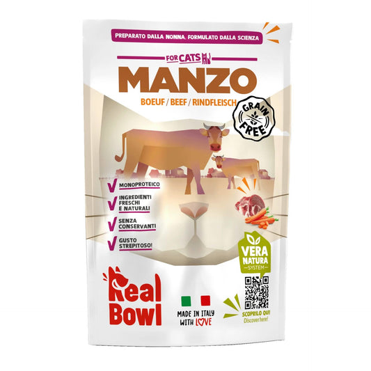 Real bowl busta singola manzo senza cereali 160 g
