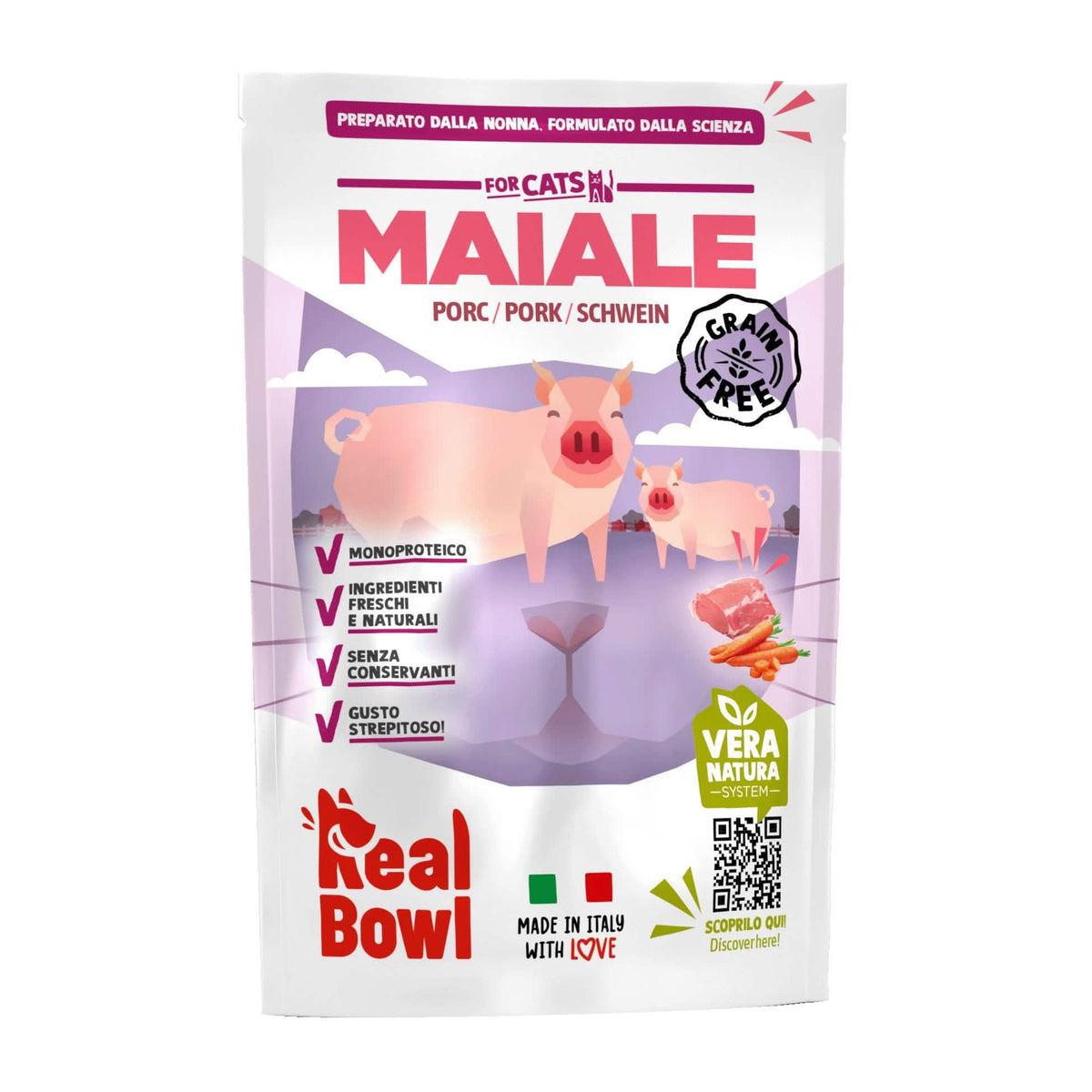 Real bowl busta singola maiale senza cereali 160 g