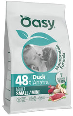Oasy dry dog monoprotein adult small/mini anatra 800 g