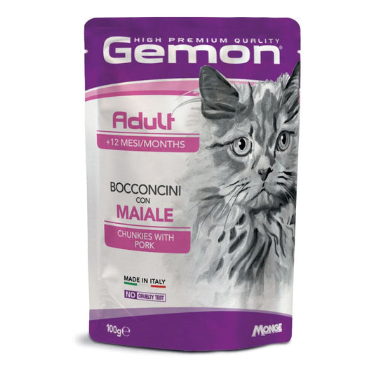 Gemon cat adult bocconcini con maiale 100 g