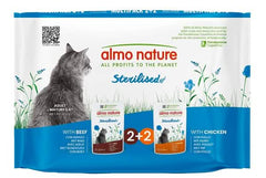 Almo nature functional cat sterilised multi pouch manzo & pollo 4 x 70 g