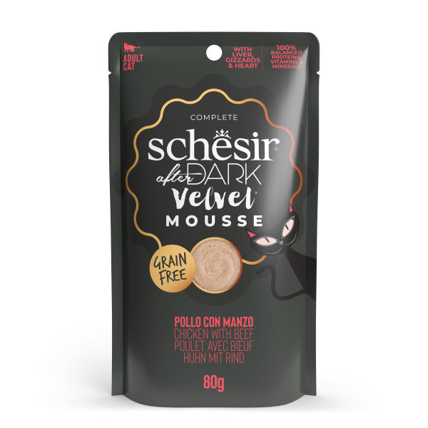Schesir adult velvet pollo/manzo 12x80 g