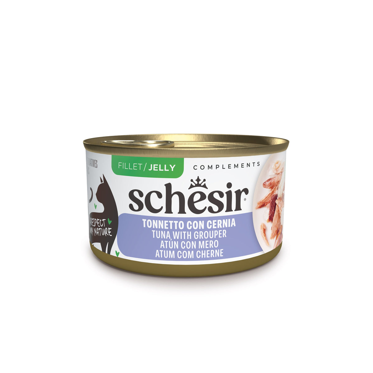 Schesir cat tonno cernia 85g