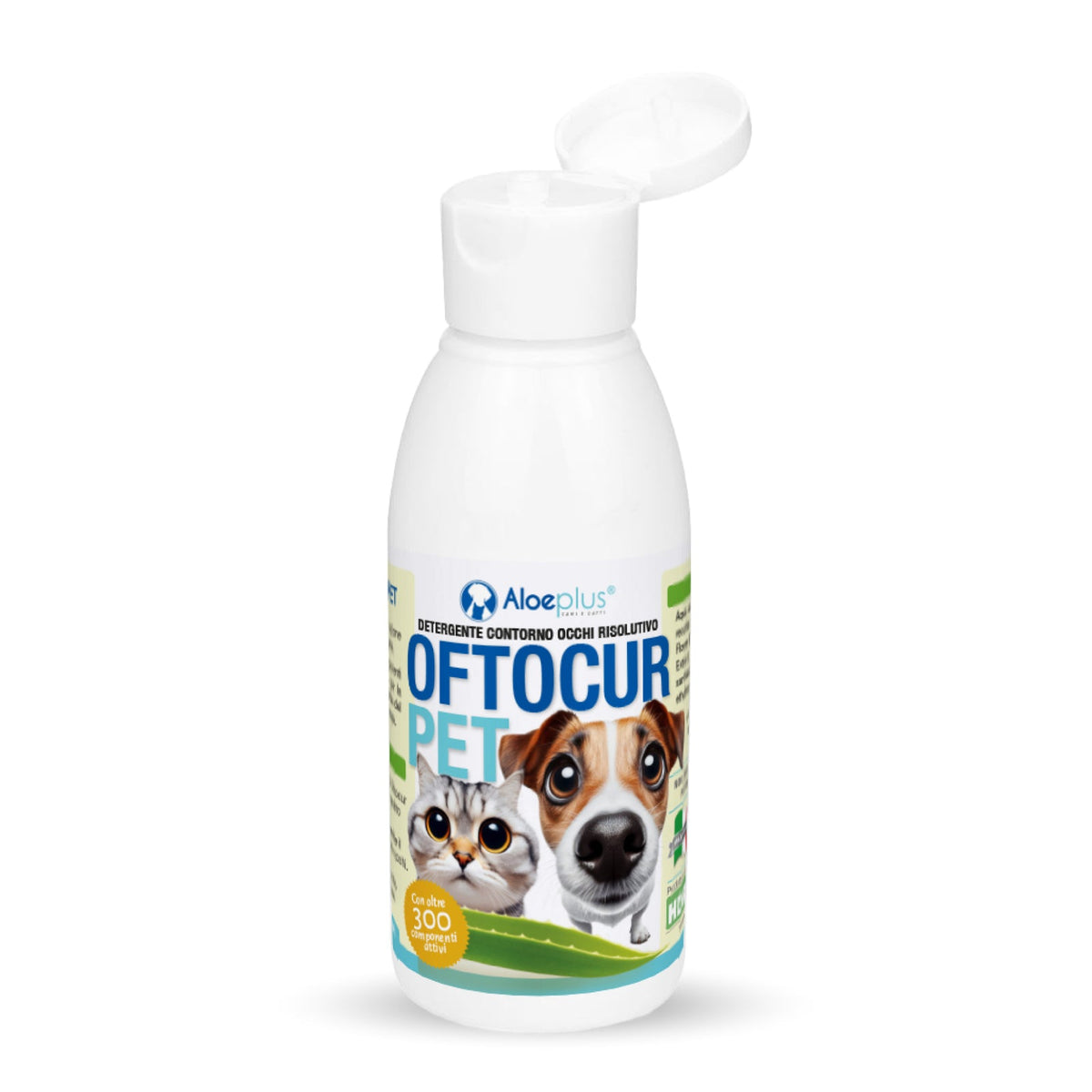 Aloeplus Oftocur Pet detergente contorno occhi per cani e gatti 100 ml