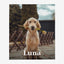 Coperta personalizzata con foto del cane e nome Luna