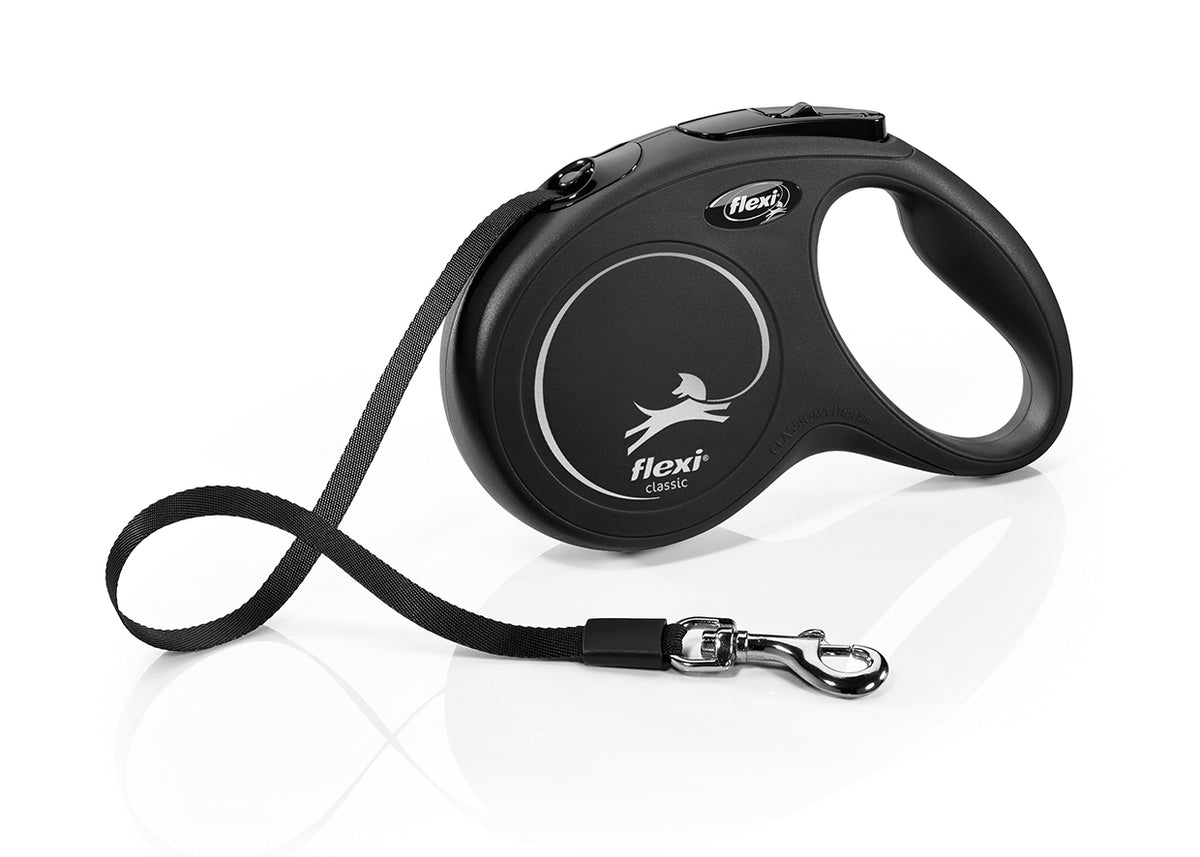 Flexi new classic in fettuccia m 5m nero