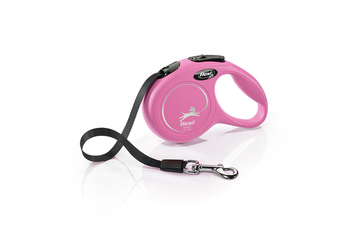 Flexi new classic in fettuccia xs 3m rosa
