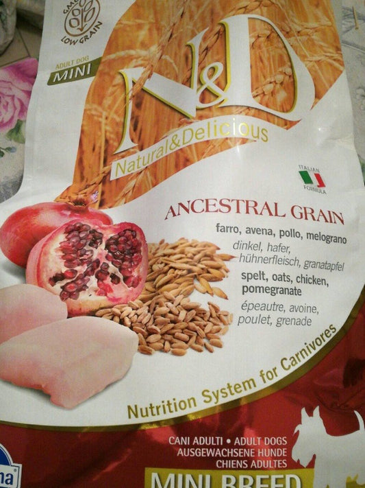 N&d ancestral cereals canine chicken & pomegranate adult mini 2,5 kg