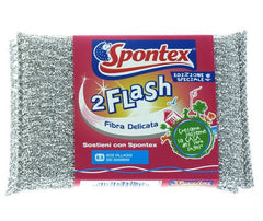 Panni Spugna Spontex Flash 2 Pezzi in Fibra Delicata