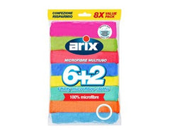 ARIX PANNO MULTIUSO MICROFIBRE COLOR 8PEZZI - Scodinzolando