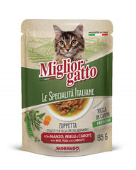 MIGLIORGATTO STRACC 85GR MANZO/PIS/CAROT