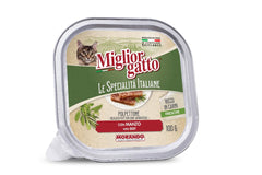 MIGLIORGATTO PATE100GR MANZO