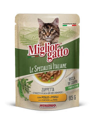 MIGLIORGATTO STRACC 85GR POLLO/PISELLI