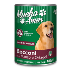 Cane Bocconi MUCHOAMOR 1,25KG con Manzo e Verdure