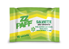 Salviette Antipuntura Citronella ZZ PAFF - Confezione da 15 Pezzi