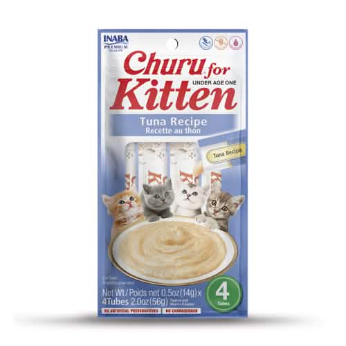 INABA GATTO SNACK CHURU KITTEN CF. (4X14) GR RICETTA DI TONNO