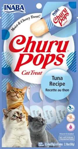 INABA GATTO SNACK CHURU POPS CF. (4X15) GR RICETTA DI TONNO