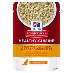 HILLS FELINE HEALTHY CUISINE ADULTO POLLO & VERDURE SPEZZATINO BUSTA 80 GR