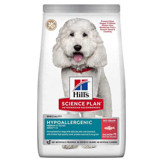 Hills Canine Adult Hypoallergenic Medium Salmone 2,5 kg