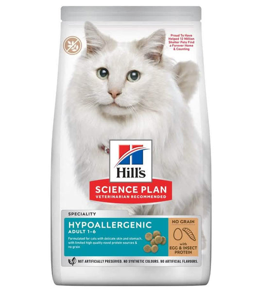 HILLS FELINE ADULT HYPOALLERGENIC UOVA & INSETTI 1,5 KG