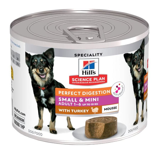 Hills Canine Perfect Digestion Adult Small&Mini Mousse Tacchino Lattina 200 gr