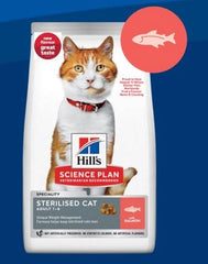 HILLS FELINE ADULT STERILISED SALMONE 1,5 KG