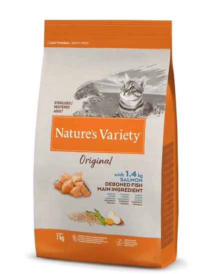 NATURES VARIETY GATTO ORIGINAL ADULTO STERILIZZATO SALMONE 7 KG