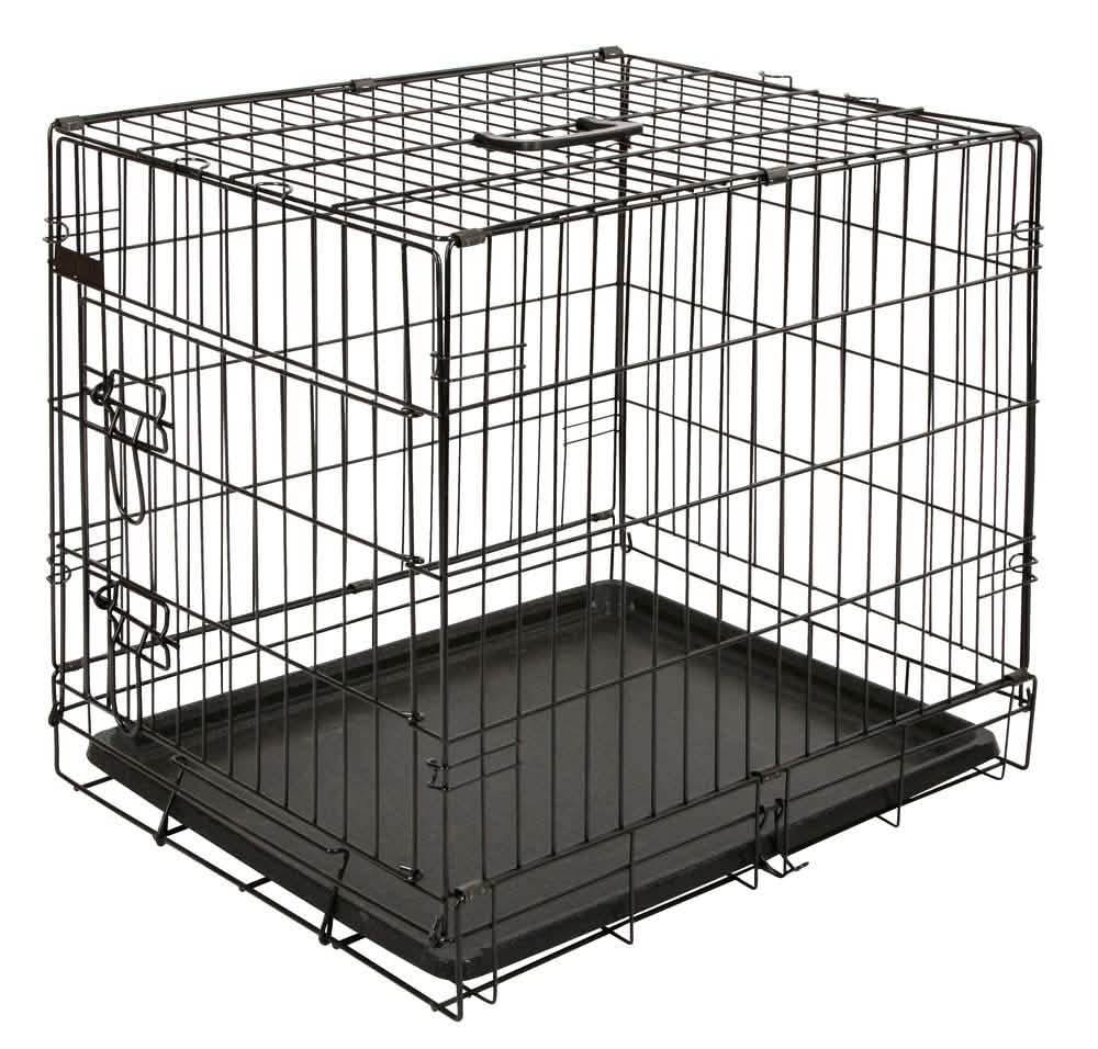 Trasportino Pieghevole KERBL Cane 2 Porte 92x63x74 cm Nero