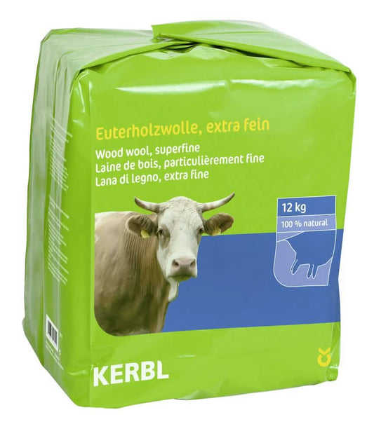 KERBL BOVINI LANA DI LEGNO PER MAMMELLE 12 KG