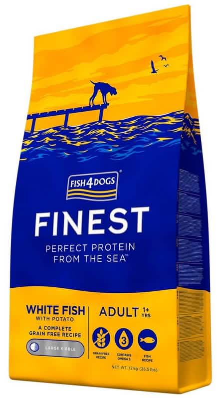FISH4DOGS CANE FINEST ADULTO PESCE BIANCO LARGE 12 KG