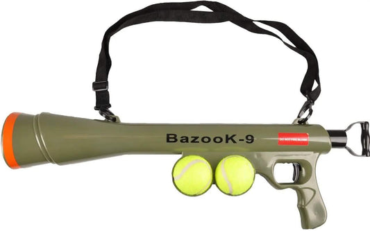 Gioco Bazooka Tennisball per Cani FLAMINGO con 2 Palline