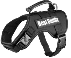 Cane Pettorina in Nylon con Imbottitura Best Buddy Uranus - Nero 50-70 cm x 25 mm