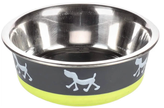 Ciotola in Acciaio Inox Silhouette Flamingo 14 cm 400 ml Grigio/Verde Lime