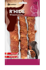 FLAMINGO CANE SNACK RHIDE BASTONCINO CON ANATRA CF. (3X17 CM) 155 GR